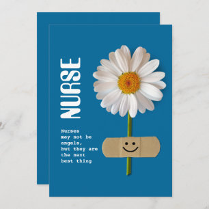 Happy Nurses Day. Fun Daisy Flat Greeting Card
