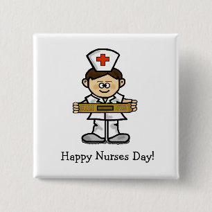 Happy Nurses Day  Male Nurse Button  Customize It!