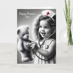 Happy Nurse's Day Nurse With Teddy Bear Card