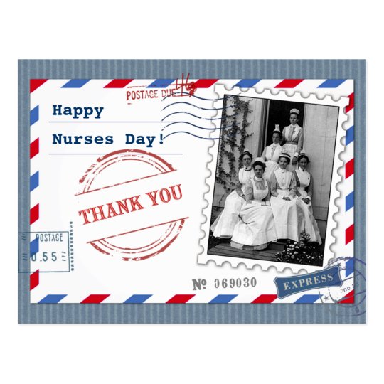 Happy Nurses Day. Vintage Design Postcards