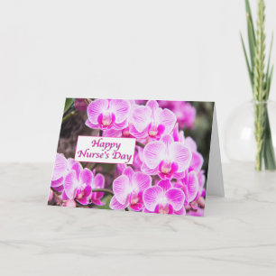 Happy Nurse's Day With Purple Orchids Card