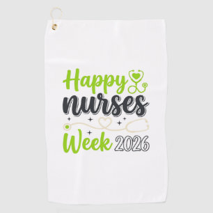 Happy Nurses Week 2026 Stethoscope Nurse Design_1 Golf Towel
