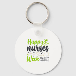 Happy Nurses Week 2026 Stethoscope Nurse Design_1 Keychain