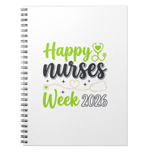 Happy Nurses Week 2026 Stethoscope Nurse Design_1 Notebook