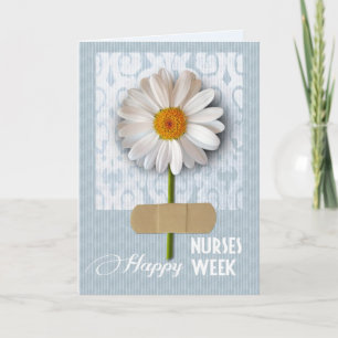 Happy Nurses Week. Daisy design Greeting Card