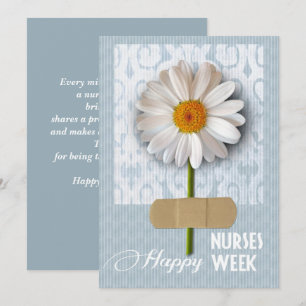 Happy Nurses Week. Daisy Flat Greeting Card