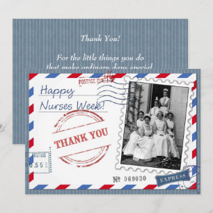 Happy Nurses Week. Vintage Nurses Flat Card