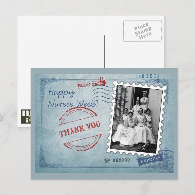 Happy Nurses Week. Vintage Nurses Postcard (Front/Back)