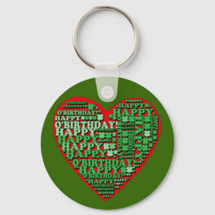 Happy O'Birthday St Patricks Day Birthday Tshirt Keychain