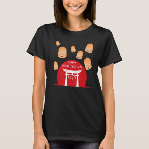 Happy Obon Festival Bon Odori Lampions Buddhist Ja T-Shirt