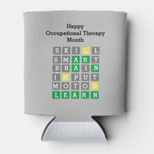 Happy Occupational Therapy Month Custom Wordle Can Cooler