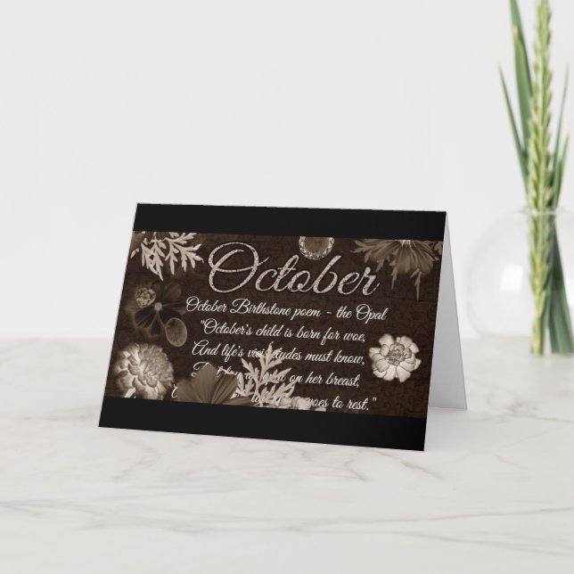 HAPPY ****OCTOBER*** BIRTHDAY TO YOU CARD (Front)