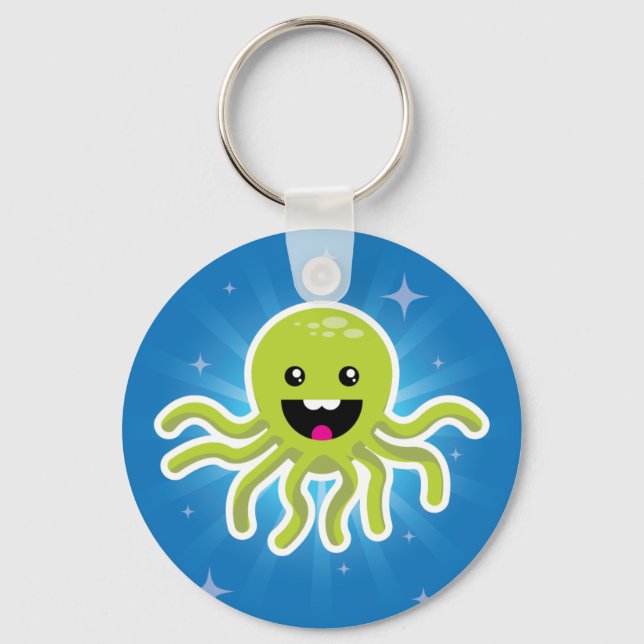 Happy Octopus Keychain (Front)