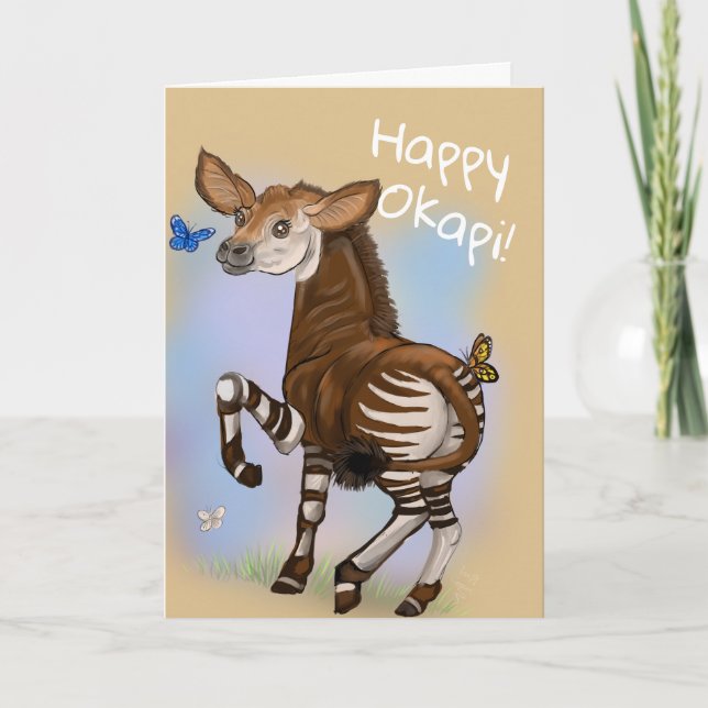 Happy Okapi! Card (Front)