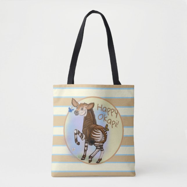 Happy Okapi! Tote Bag (Front)