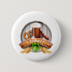 happy oktoberfest 2 inch round button