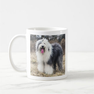 Happy Old English Sheepdog Fluffy Portrait Coffee  Mug