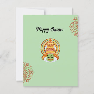 happy onam greeting postcard