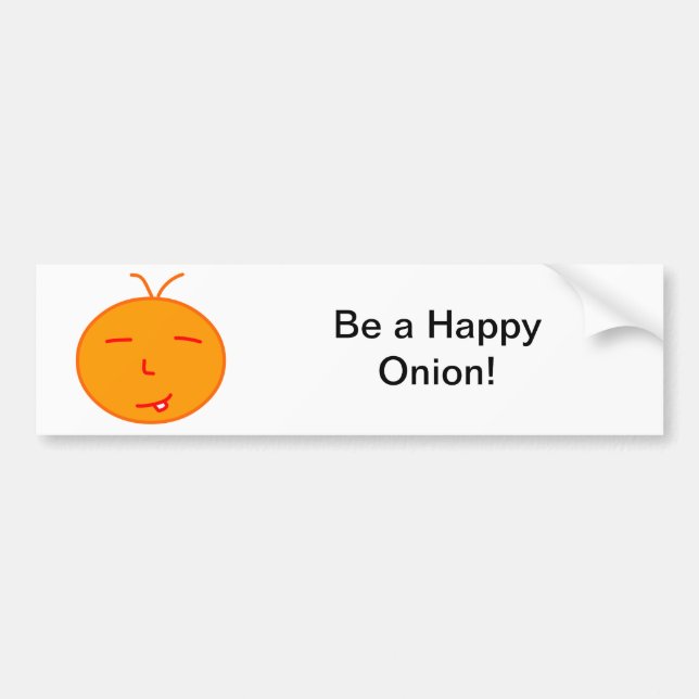Happy Onion Bumper Sticker (Front)