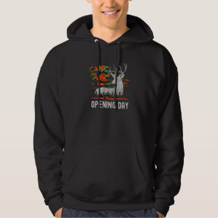 Happy Opening Day Whitetail Camo American Flag Dee Hoodie