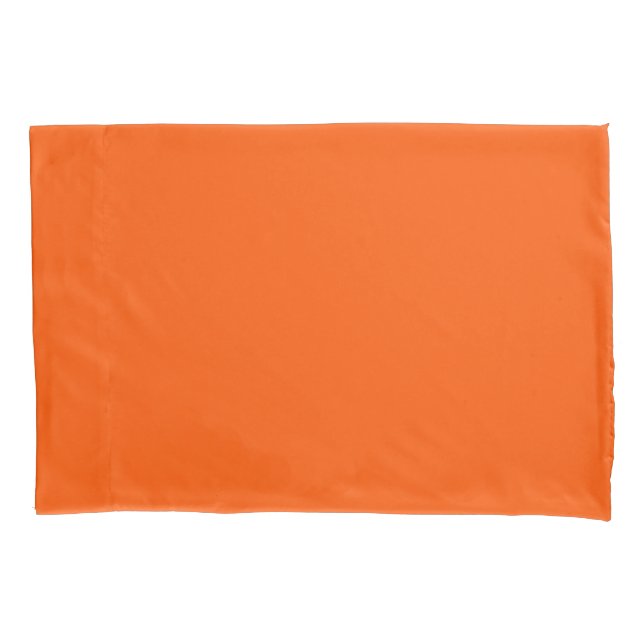 Happy Orange colour Easily Customize This Pillowcase (Front-Left)