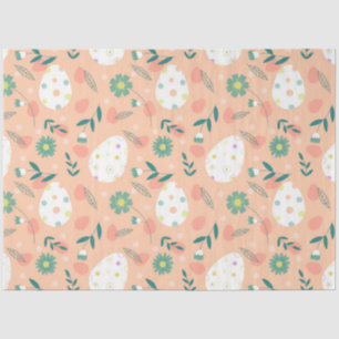Happy Orange Easter Egg Tissue Paper