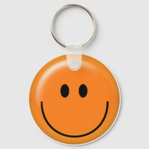 Happy orange face keychain