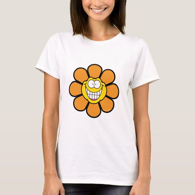 Happy Orange Flower T-Shirt (Front)