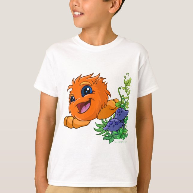 Happy orange JubJub in Neopia Central T-Shirt (Front)
