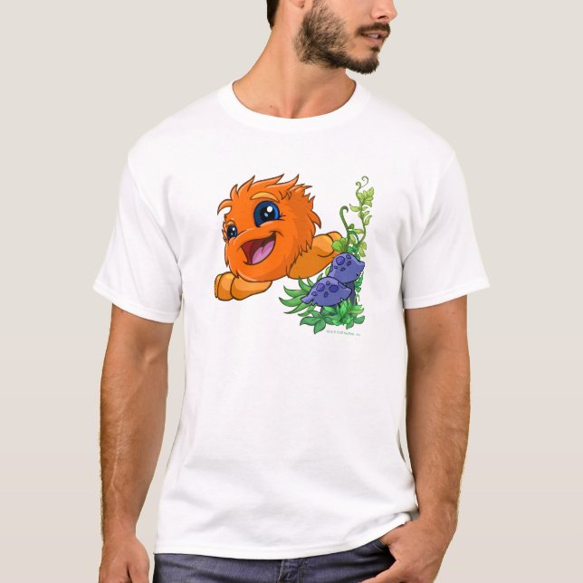 Happy orange JubJub in Neopia Central T-Shirt (Front)