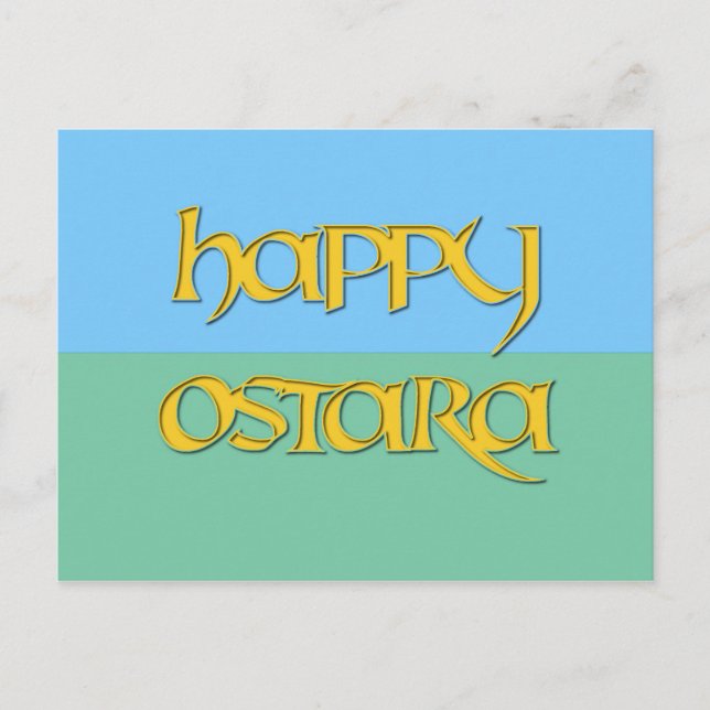 Happy Ostara Postcard (Front)