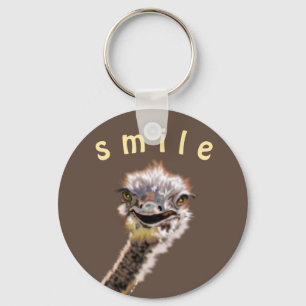 Happy Ostrich - Choose your favourite colours Keychain
