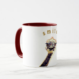 Happy Ostrich - Funny - Smile - Painting Mug