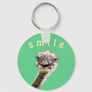 Happy Ostrich Keychain