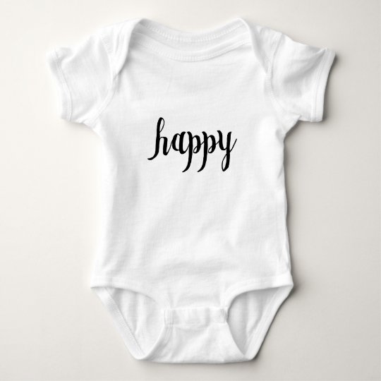 "Happy" Outfit For Baby - Matching Family Baby Bodysuit