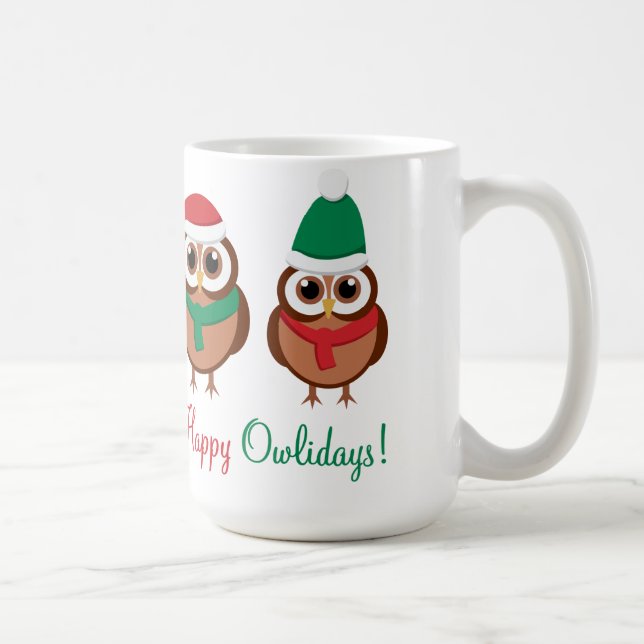 Happy Owlidays Coffee Mug (Right)