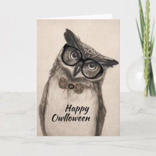 Happy "Owlloween" Greeting Card