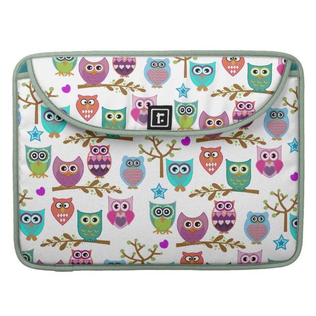 happy owls sleeve for MacBook pro (Front Closed)