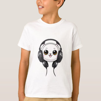Happy Panda and The Music Everywhere  T-Shirt