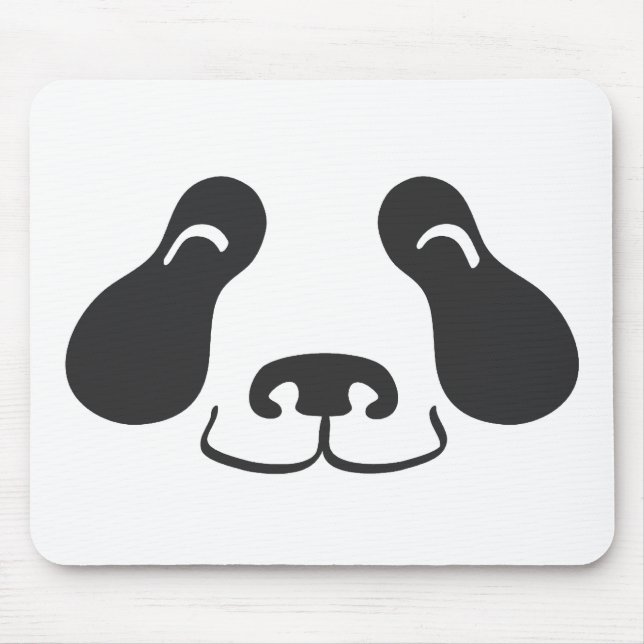 Happy Panda Face Mouse Pad (Front)