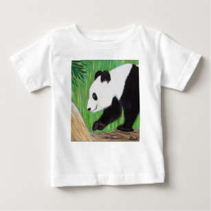 Happy Panda Painting Baby T-Shirt