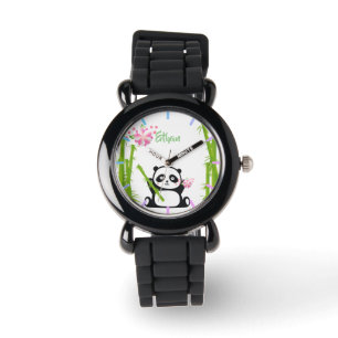 Happy Panda with Bamboo & Cherry Blossom Watch