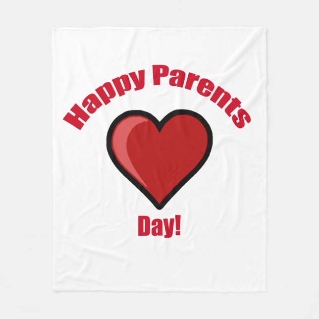 Happy Parents Day! Fleece Blanket (Front)