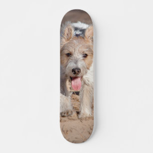 Happy Parson Terrier Puppy Skateboard