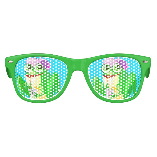 Happy Party Frog Kids Sunglasses (Front)