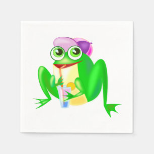 Happy Party Frog Napkin
