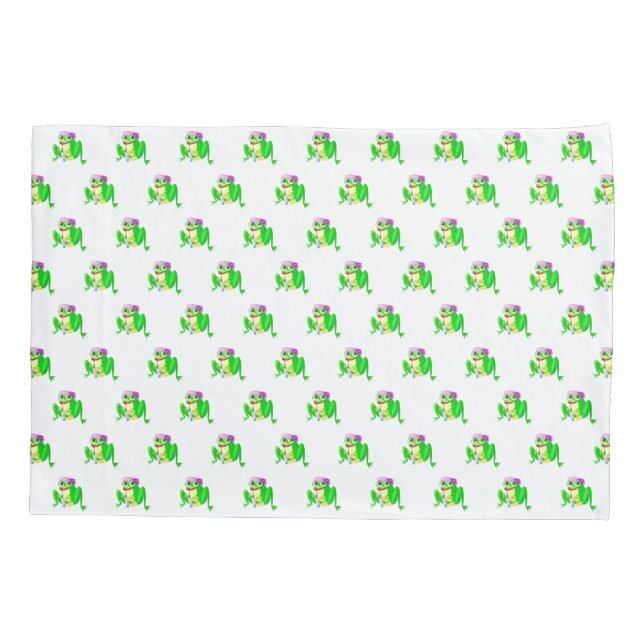 Happy Party Frog Pillowcase (Back)
