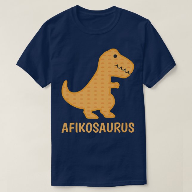 Happy Passover Afikosaurus Matzo  T-Shirt (Design Front)