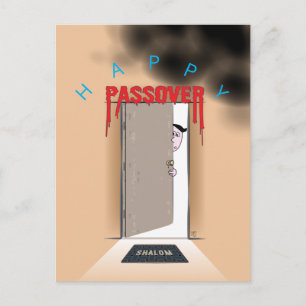 Happy Passover Exodus Cartoon Greeting Postcard
