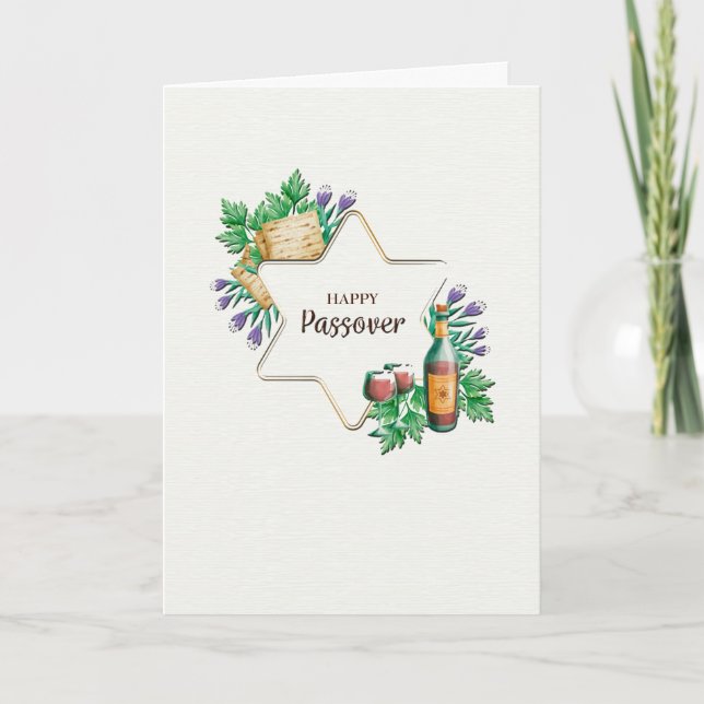 Happy Passover Greeting Card (Front)